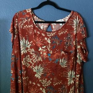 Burnt orange blouse